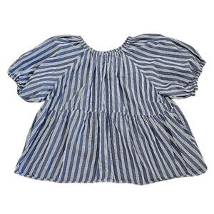 Old Navy Blue Peasant Blouse